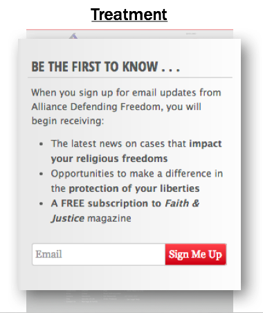 Communicating value proposition - Treatment