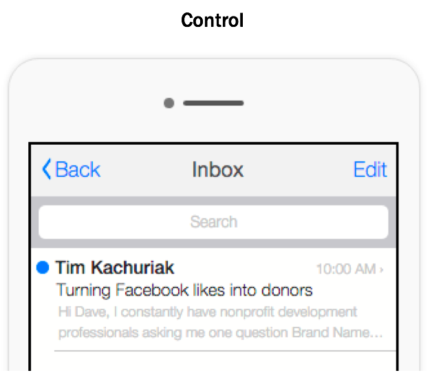 Experiment 3334 - Branded Sender Name - Control