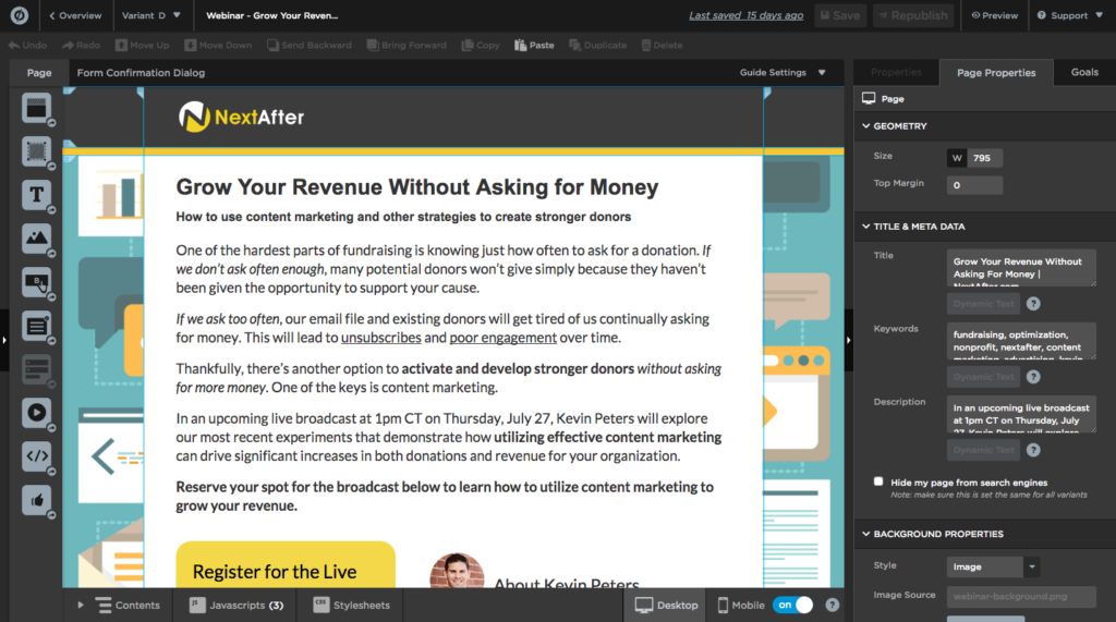 Nonprofit Marketing Tools - Unbounce