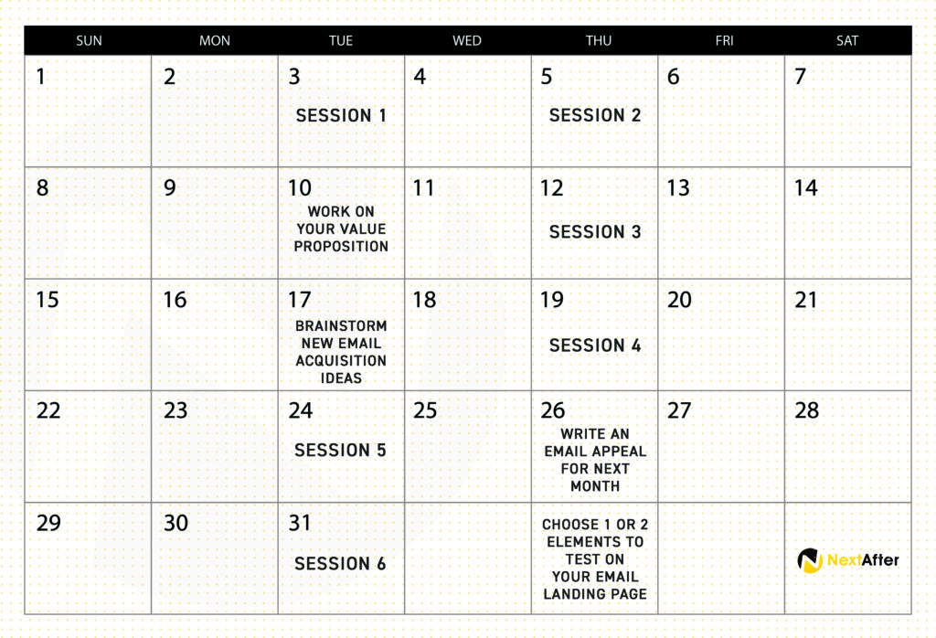 Recommended Course Calendar