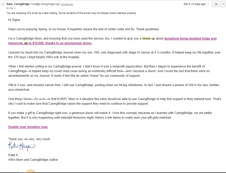 Email Fundraising Hack 3 - Treatment Image