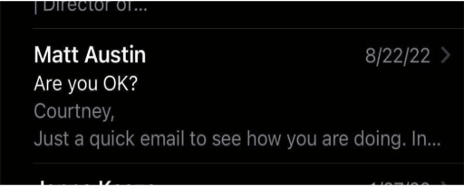 a cultivation email checking in on a donor